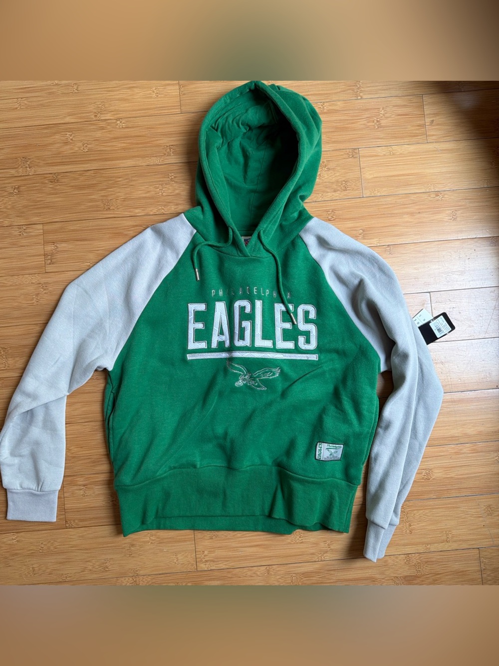 NFL Philadelphia Eagles Green and Gray Hooded Sweatshirt